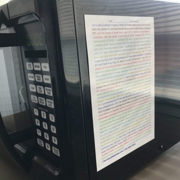 Confession Card Magnet on Microwave