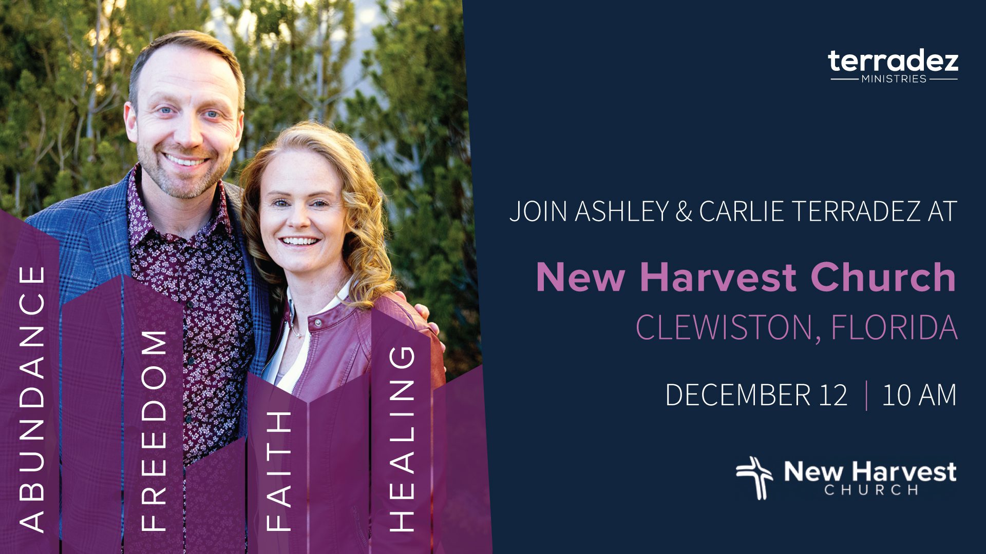 Ashley and Carlie Terradez at New Harvest Church in Clewiston, Florida on December 12, 2021.